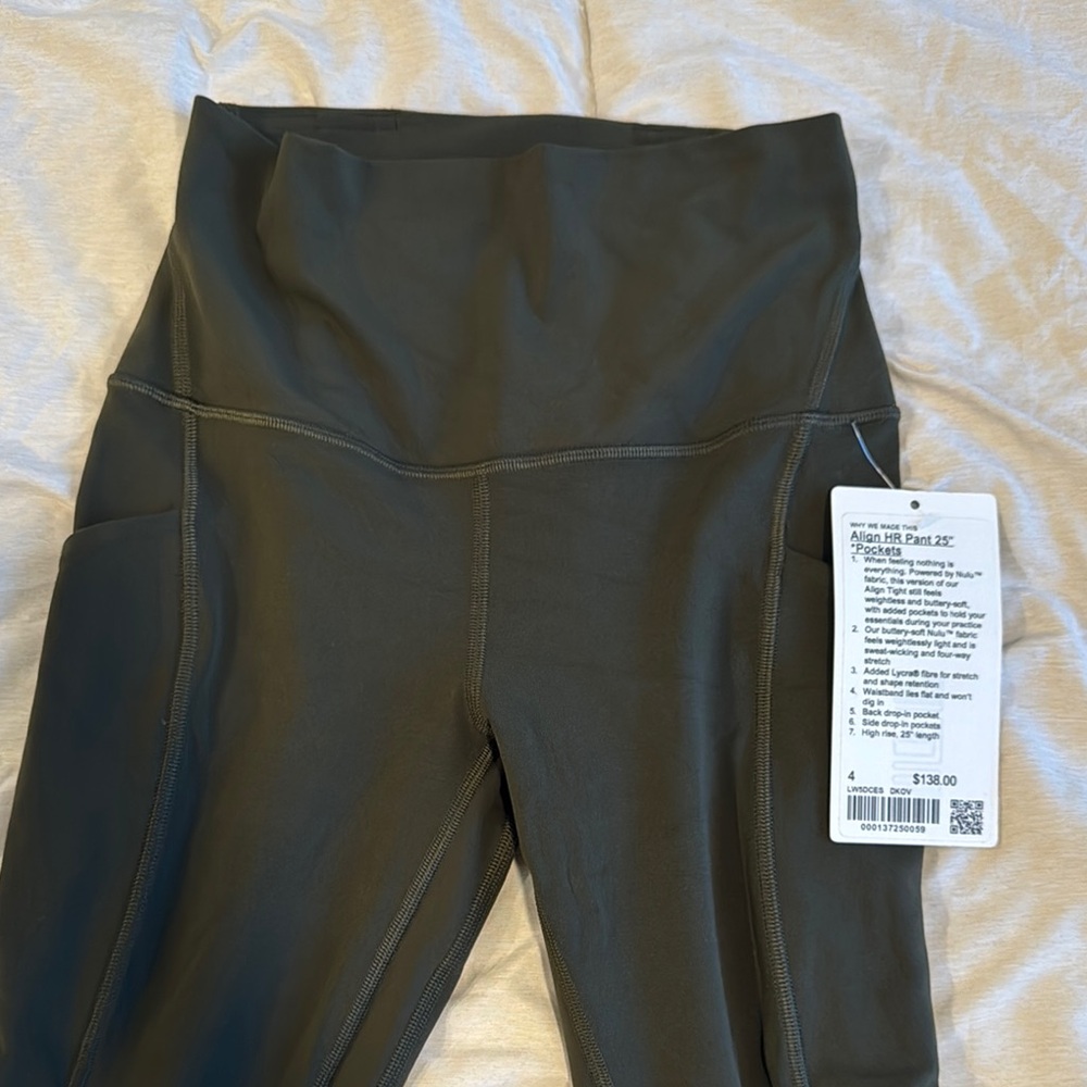 Lululemon Olive High-Waisted Leggings